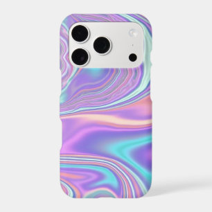 Metallic Iridescent Rainbow Pink Aqua Purple  iPhone 17 Pro Case