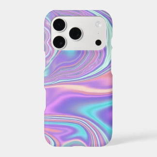 Metallic Iridescent Rainbow Pink Aqua Purple iPhone 17 Pro Case