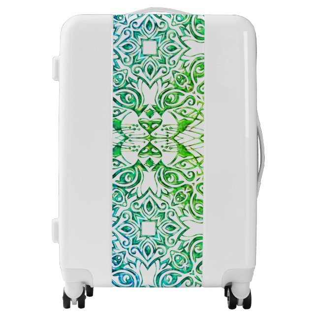 Metallic Jewel  Look Cat Art Cool Mandala Case Luggage (Front)