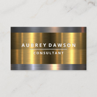Metallic Layers | Brushed Metal Business Card