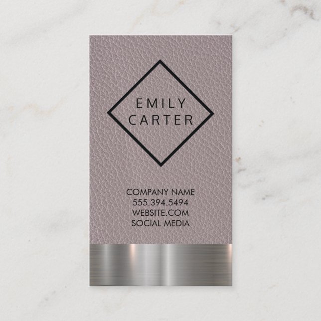 Metallic | Leather Business Card (Front)