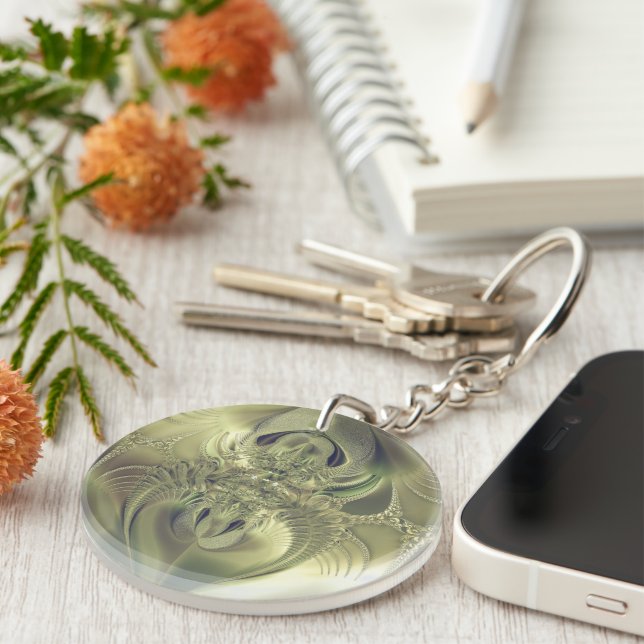 Metallic Leaves Keychain (Front Right)