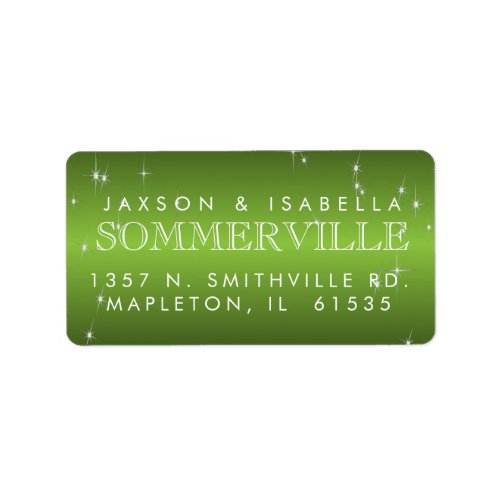 Metallic Lime Green Light Design Label