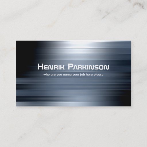 Customizable metallic lines business card