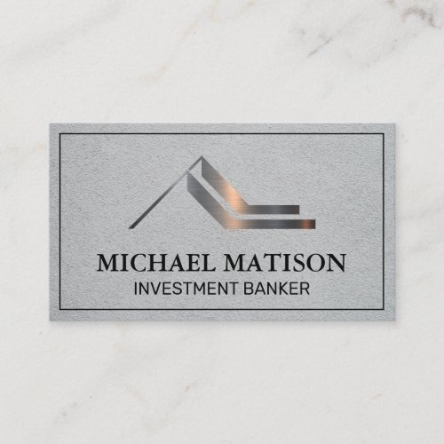 Metallic Logo  Institution Business Card