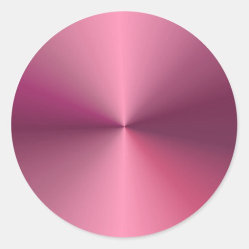 Metallic Look Blank Elegant Pink Template Trendy Classic Round Sticker
