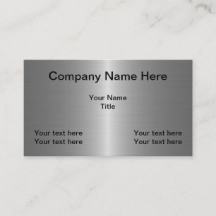 Metallic Look Build Your Own Business Card