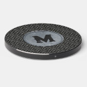 Metallic Look Chain Mail Monogrammed Wireless Charger (Front 2)
