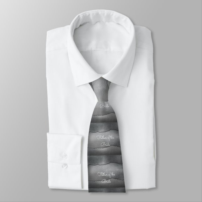 Metallic Look, Father of the Bride, Elegant Neck Tie (Tied)