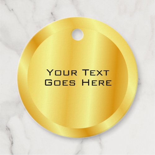 Metallic Look Faux Gold Add Your Text Custom Favor Tags