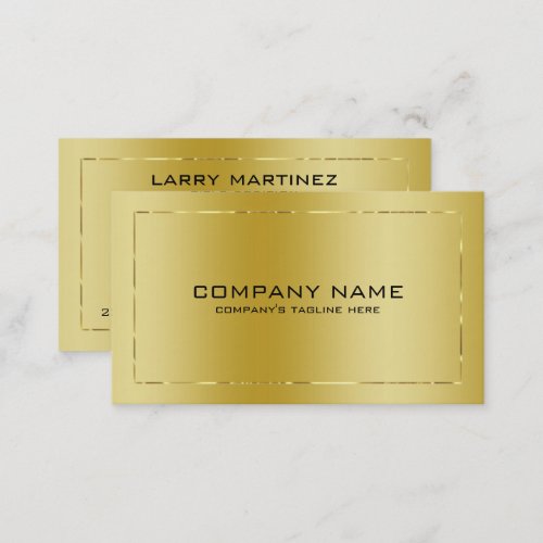 Metallic Look Faux Gold Background Business Card