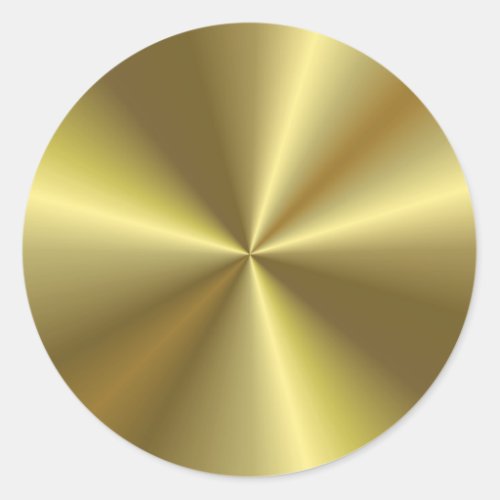 Metallic Look Faux Gold Blank Elegant Template Classic Round Sticker