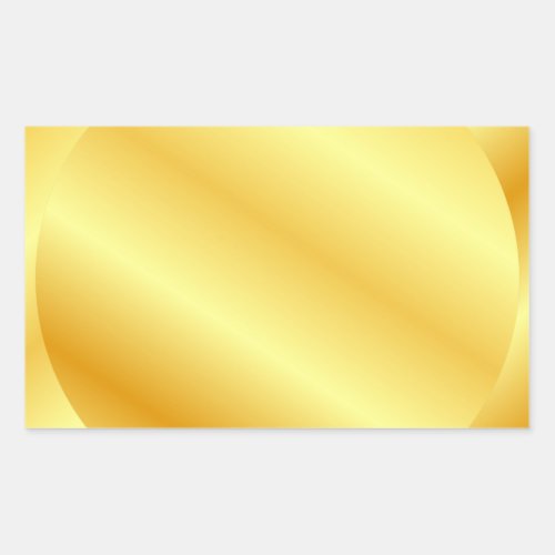 Metallic Look Faux Gold Blank Template Add Text Rectangular Sticker