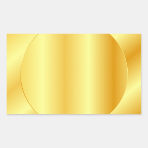 Metallic Look Faux Gold Blank Trendy Template Rectangular Sticker