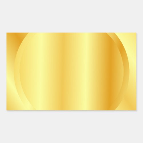 Metallic Look Faux Gold Custom Blank Template Rectangular Sticker