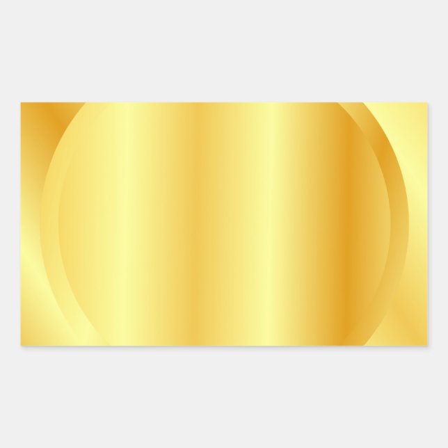 Metallic Look Faux Gold Custom Blank Template Rectangular Sticker (Front)