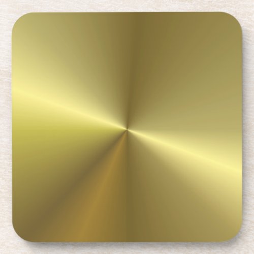 Metallic Look Faux Gold Elegant Blank Template Beverage Coaster