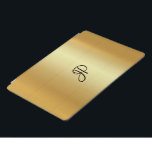Metallic Look Faux Gold Handwritten Monogram iPad Pro Cover<br><div class="desc">Metallic Look Faux Gold Handwritten Monogram Modern Elegant Template iPad Pro Cover,  iPad Cases & Covers.</div>