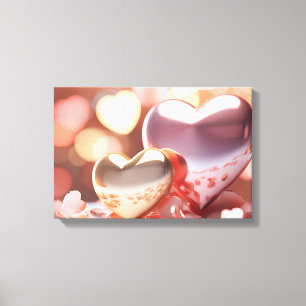 "Metallic" Look Gold, Silver, & Rose Gold Canvas Print