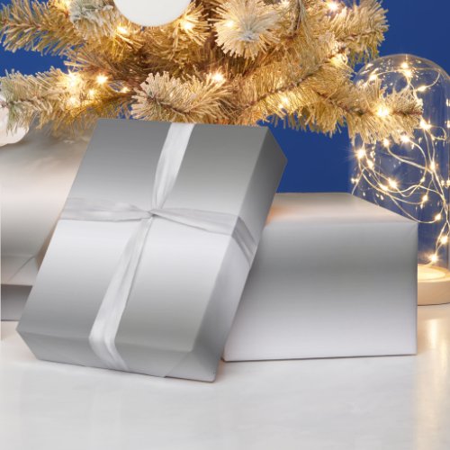 Metallic Look Silver Glamour Template Best Modern  Wrapping Paper