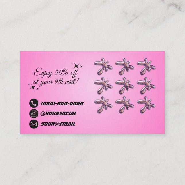 Metallic Loyalty Card  (Back)