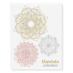 Metallic Mandala Collection Temporary Tattoos