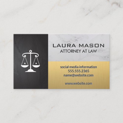 Metallic  Marble  Gold Color Block Business Card