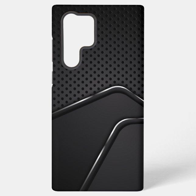 Metallic mash with silver dynamic line accents samsung galaxy case (Back)