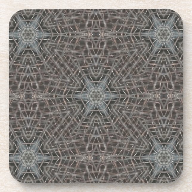 Metallic Metal Mesh Beverage Coaster (Front)