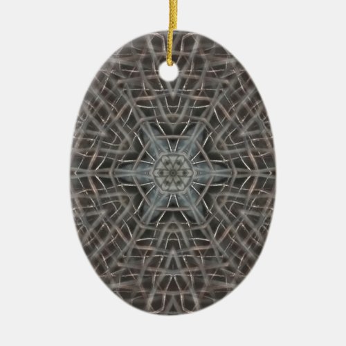 Metallic Metal Mesh Ceramic Ornament