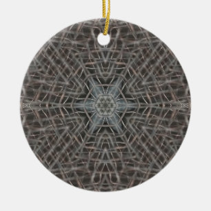 Metallic Metal Mesh Ceramic Ornament