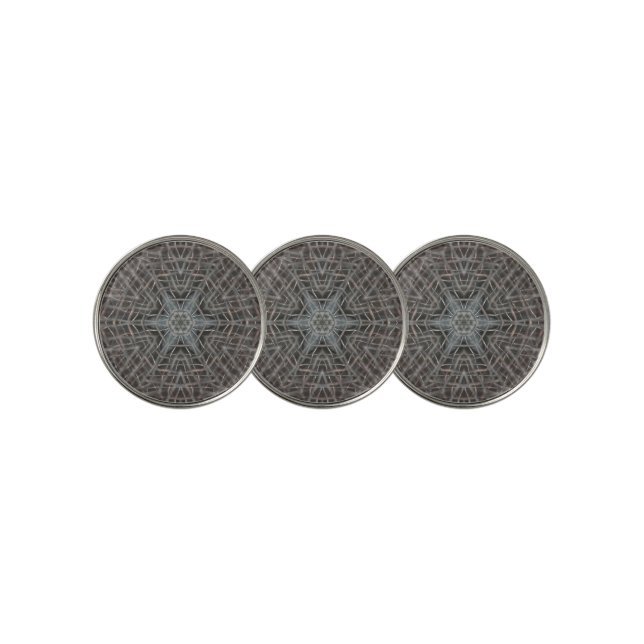 Metallic Metal Mesh Golf Ball Marker (3 Up)