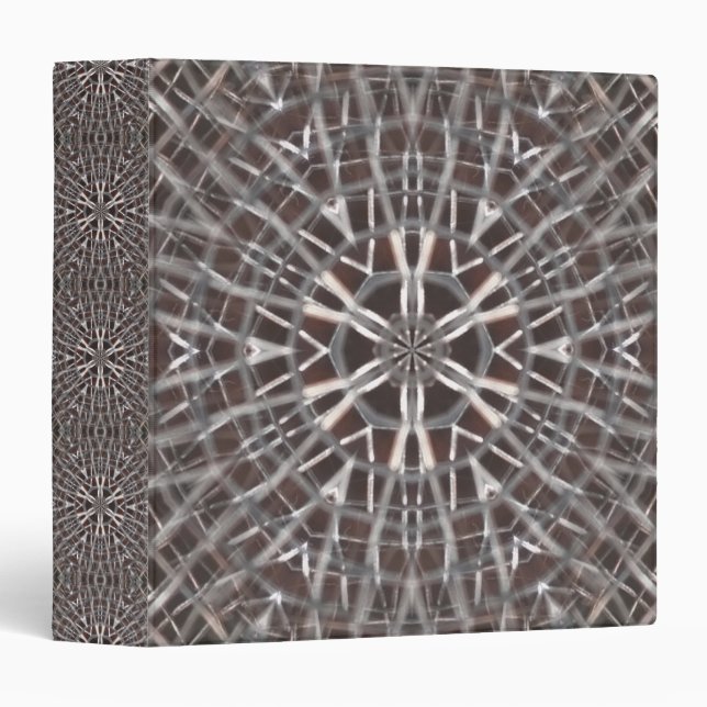 Metallic Metal Mesh Silver 3 Ring Binder (Front/Spine)