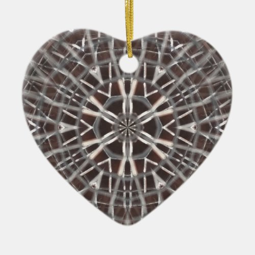 Metallic Metal Mesh Silver Ceramic Ornament