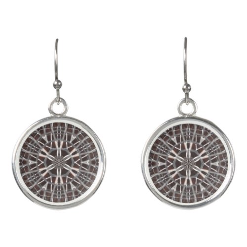 Metallic Metal Mesh Silver Earrings