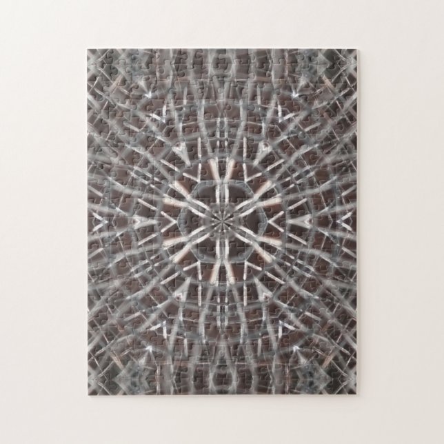 Metallic Metal Mesh Silver Jigsaw Puzzle (Vertical)