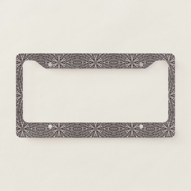 Metallic Metal Mesh Silver License Plate Frame (Front)