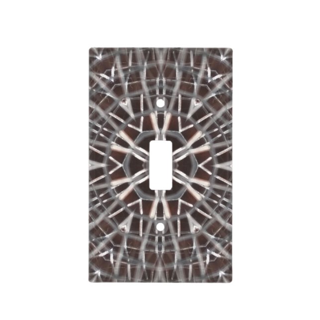 Metallic Metal Mesh Silver Light Switch Cover (Front)