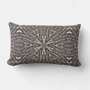 Metallic Metal Mesh Silver Lumbar Pillow