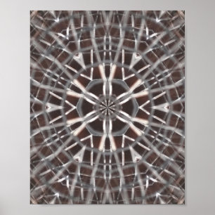 Metallic Metal Mesh Silver Poster