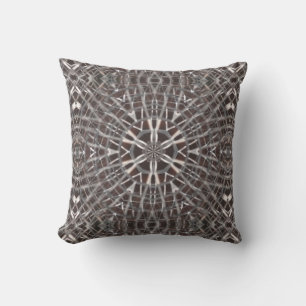 Metallic Metal Mesh Silver Throw Pillow