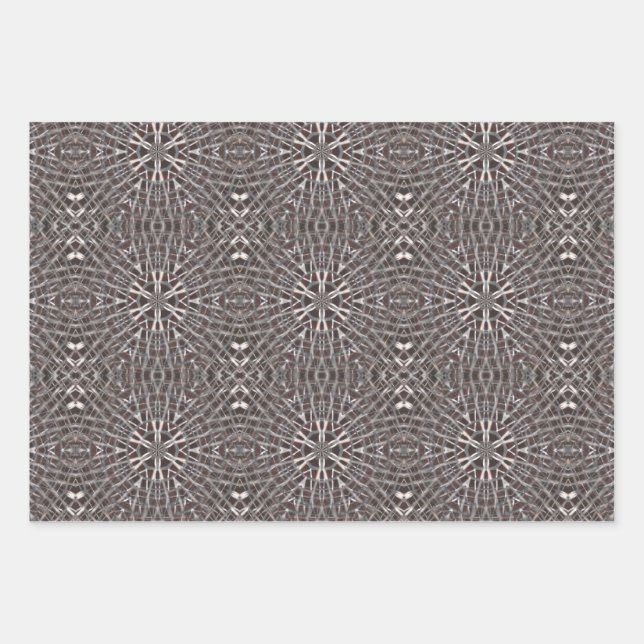 Metallic Metal Mesh Silver Wrapping Paper Sheets (Front)