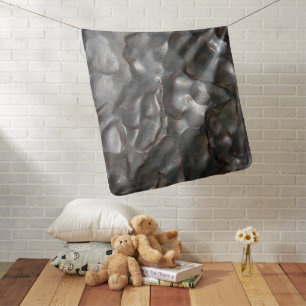 Metallic Meteorite Rock Print, Baby Blanket