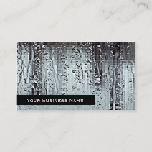 Customizable Metallic Modern Abstract Rain Droplets Business Card Template