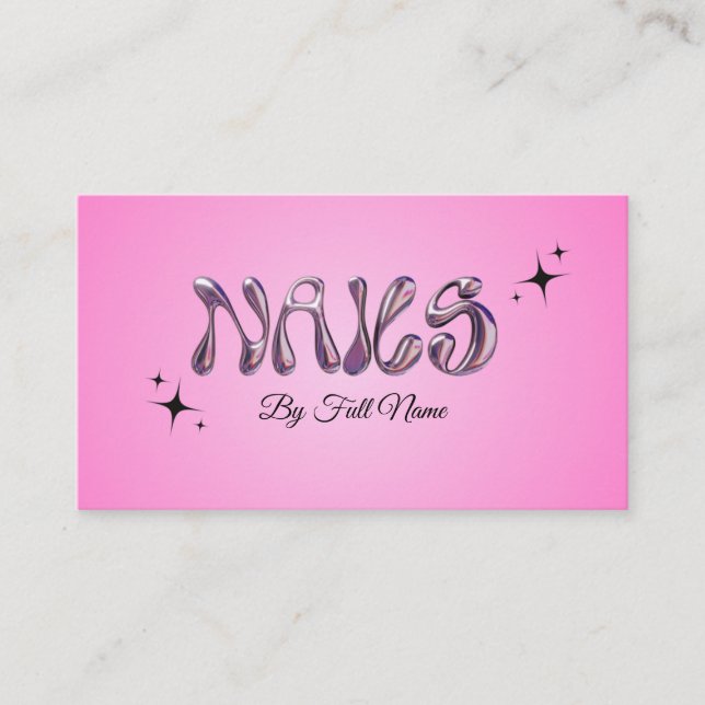 Metallic Nails Business Card (Front)