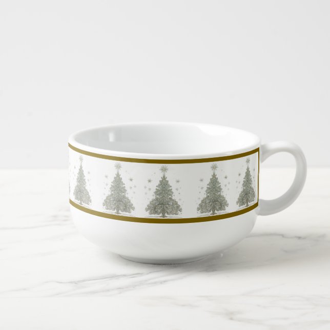 “Metallic Noel Beauty” Soup Mug (Left)