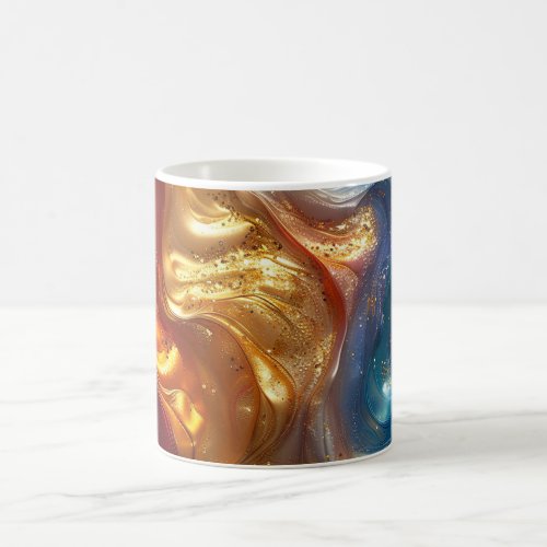 Metallic Oil Slick Art Mug