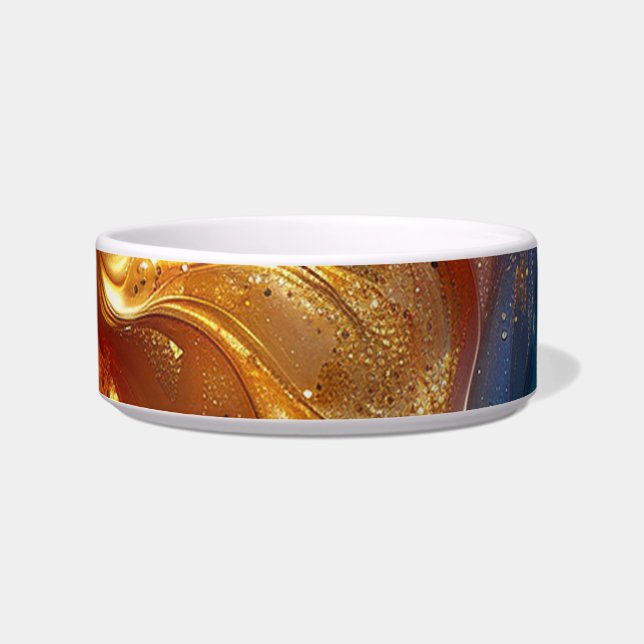 Metallic Oil Slick Pet Bowl (Front)