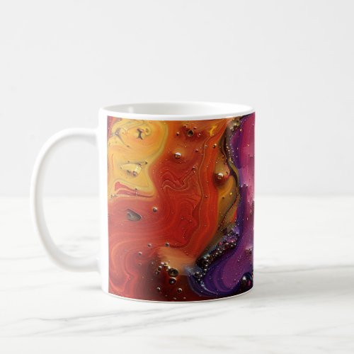 Metallic Oil Swirl Art Mug