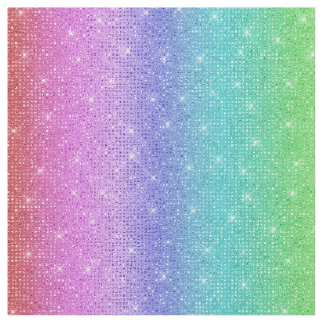 metallic ombre rainbow sequin faux glitter by yard fabric (Close Up)